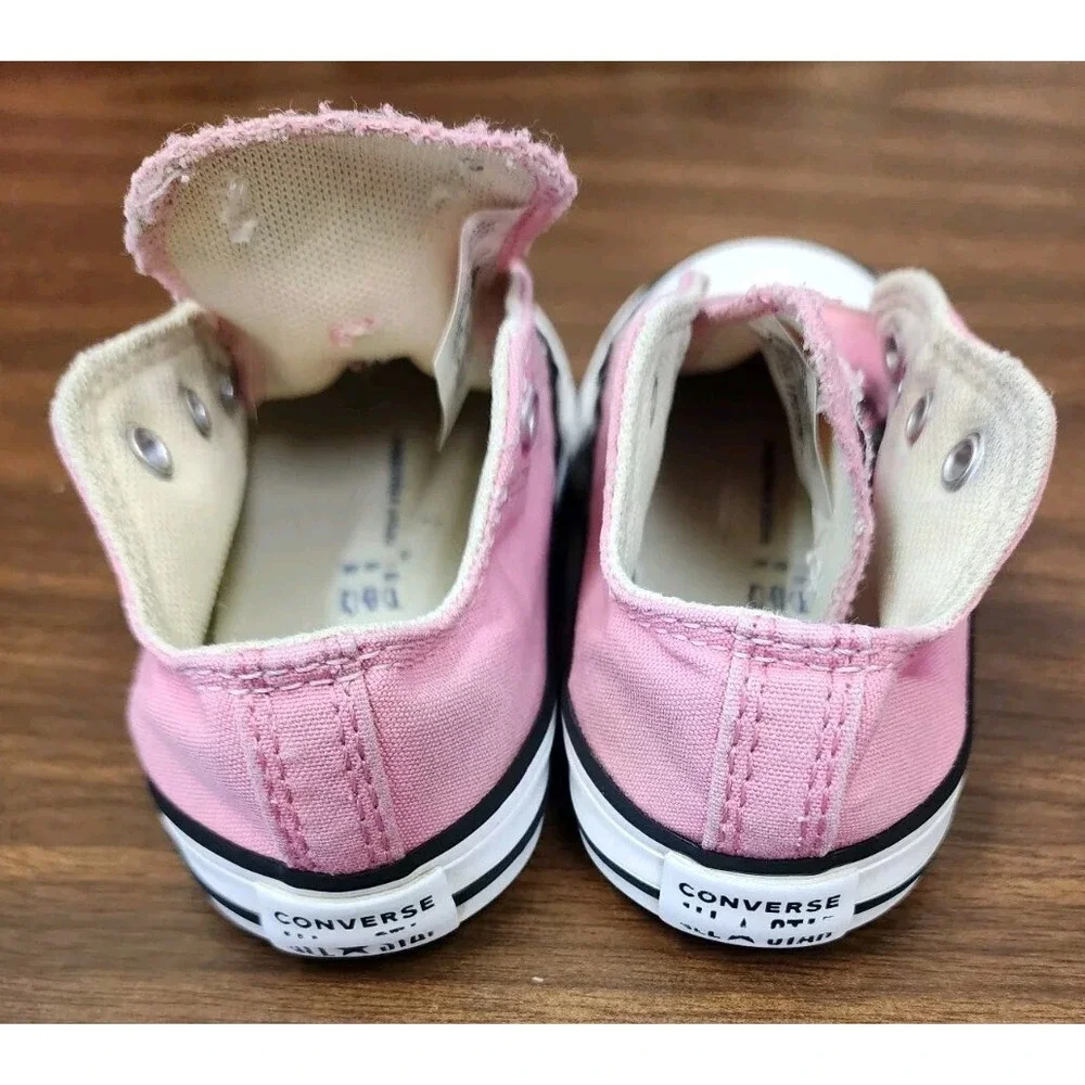 Converse All‎ Star Sneakers Toddler Baby Girl Size 6 Pink Canvas Lace Up Shoes